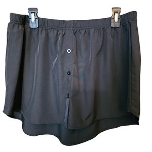 Black Button-Front Skirt, Sz 2X